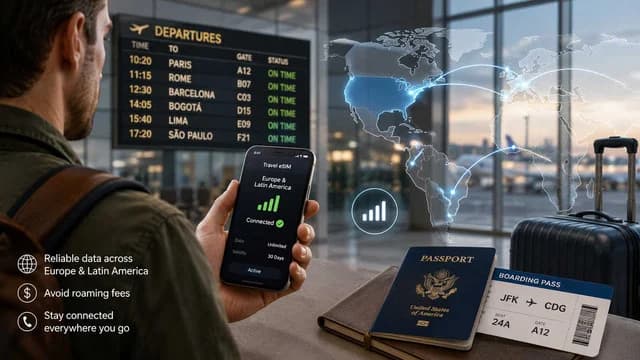 The Complete Connectivity Guide for U.S. Travelers Visiting Europe and Latin America