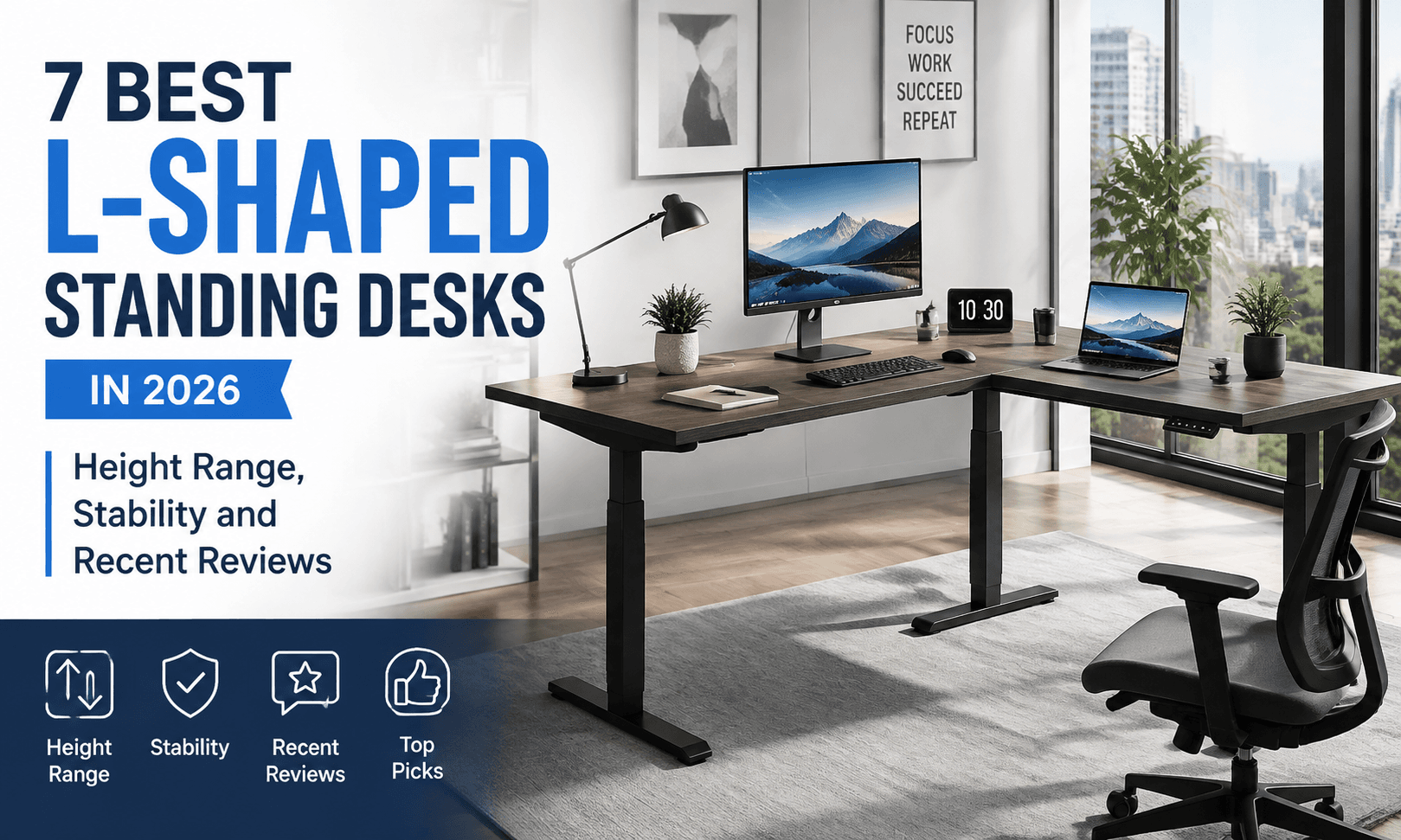 7 Best L-Shaped Standing Desks in 2026: Height Range, Stability and Recent Reviews